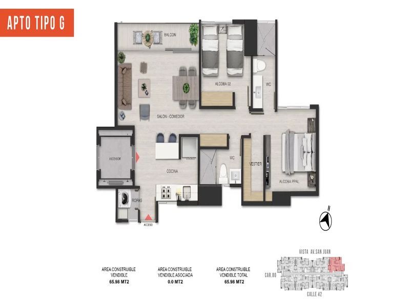 Apartamento en venta ubicado en Medellín, sector Laureles - 14