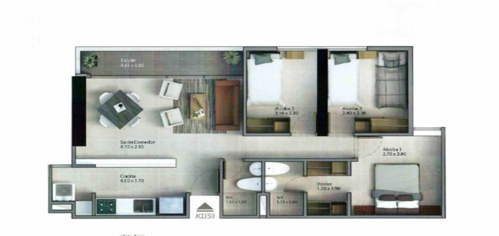 Apartamento en venta ubicado en Sabaneta, sector Las Lomitas - 8